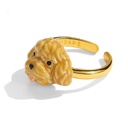 Cute Puppy Enamel Adjustable Ring